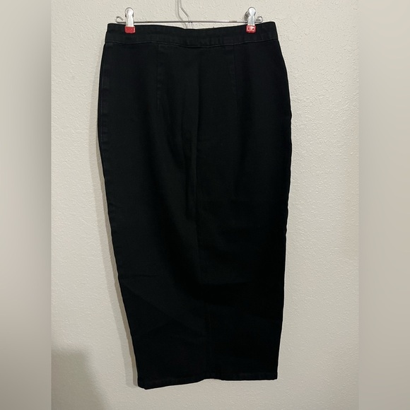 ASOS Denim Slit Front Midi Skirt Size 10 - Picture 3 of 10